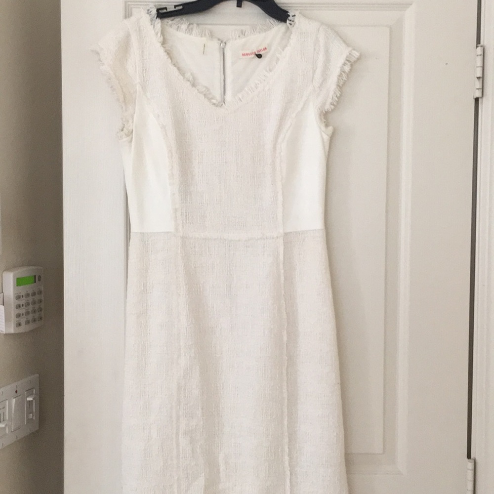 Rebecca Taylor white tweed dress